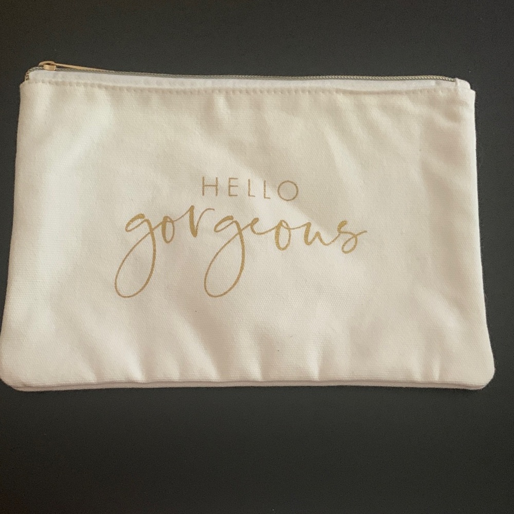White and Gold Pouch - Hello Gorgeous